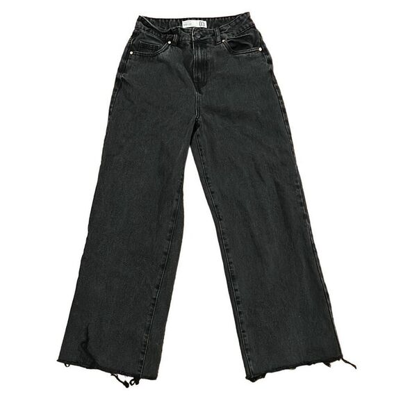 Refuge Denim Denim - Refuge Jeans Womens Size 26 (3) Black Raw Hem High Waist Super Wide Leg Preloved